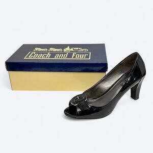 Coach‎ and Four CF May Patent Peep Toe Pumps Women's 9 Pinup Retro Heels